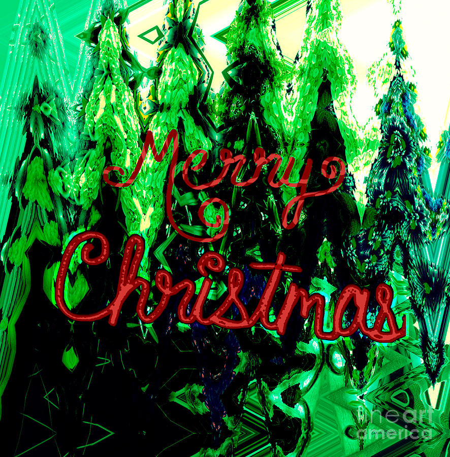 Merry Christmas - Digital Art Digital Art by Raquel Bright  Fine Art America