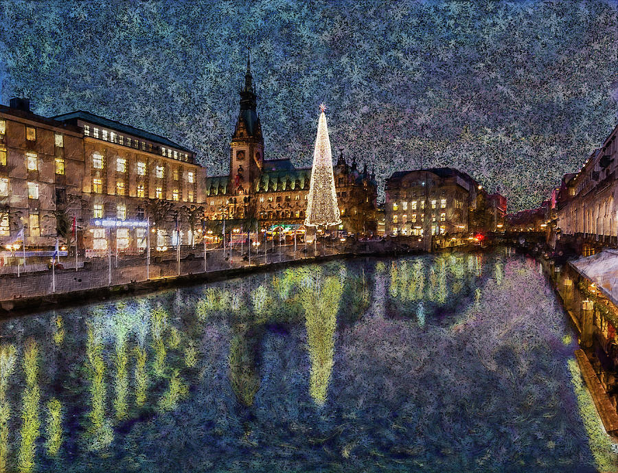 Christmas Hamburg Digital Art by Alex Mir