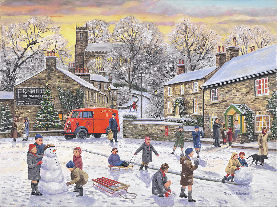 Winter Painting - Christmas Holidays by Trevor Mitchell