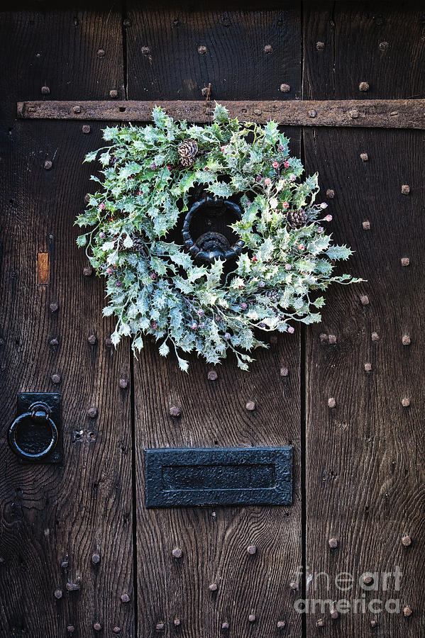 Christmas Holly Wreath Photograph by Tim Gainey