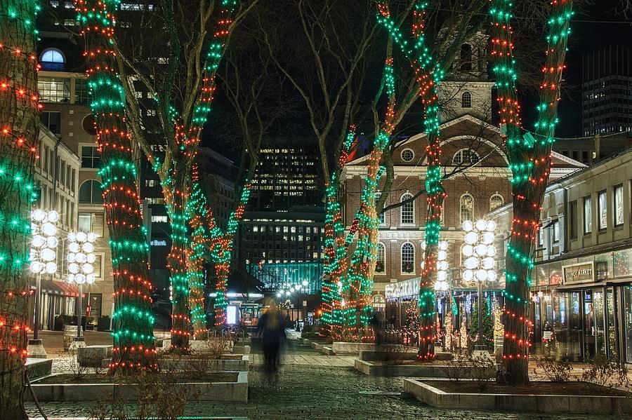 Christmas in Quincy Market Photograph by Alexandra Herzog Pixels