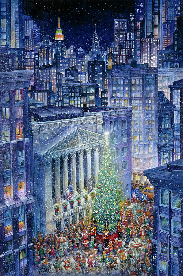 Christmas In The City Painting by Bill Bell - Fine Art America
