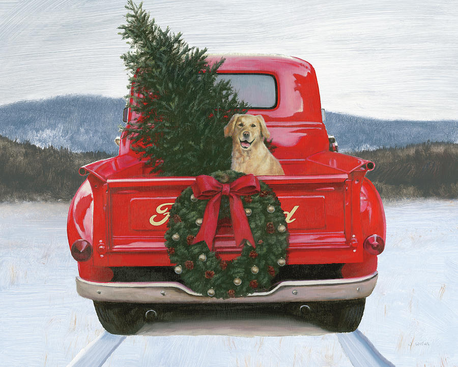 Animal Painting - Christmas In The Heartland Iv Ford by James Wiens