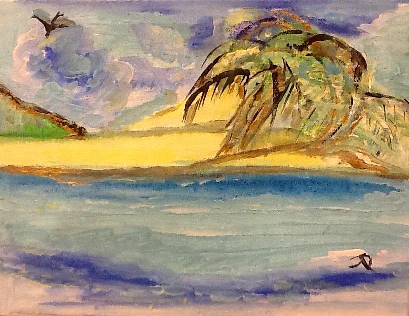 Fantasy Painting - Christmas Island  fantasy  by Judith Desrosiers