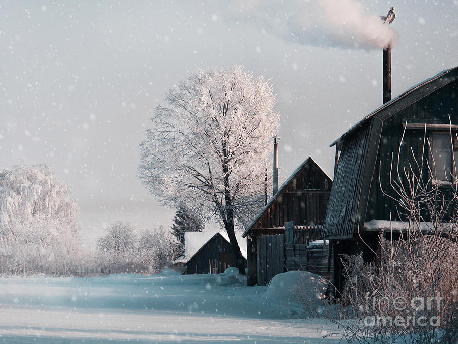Mountains Photograph - Christmas Landscape In Winter Village by Katty1489 Mountains Photograph - Christmas Landscape In Winter Village by Katty1489
