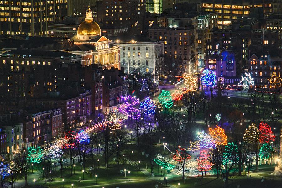 Christmas Lights in Boston Photograph by Alexandra Herzog Fine Art