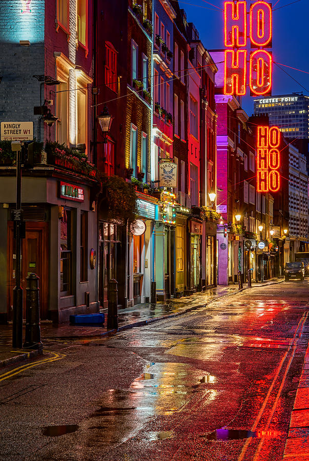 Christmas Lights In Carnaby Street, London, England. Photograph