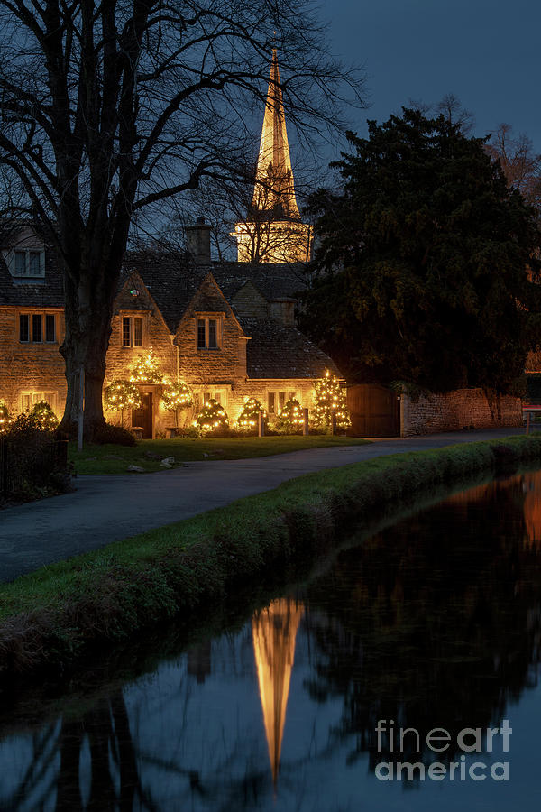 Christmas Lights in Lower Slaughter Photograph by Tim Gainey