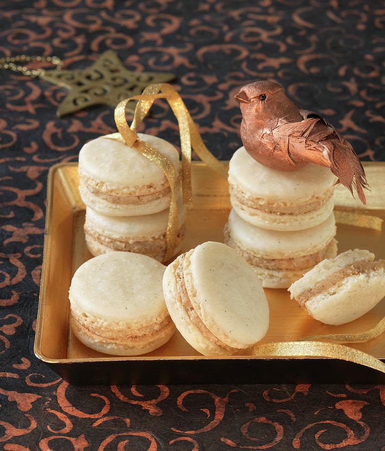 Christmas Macaroons Photograph by Nicolas Leser