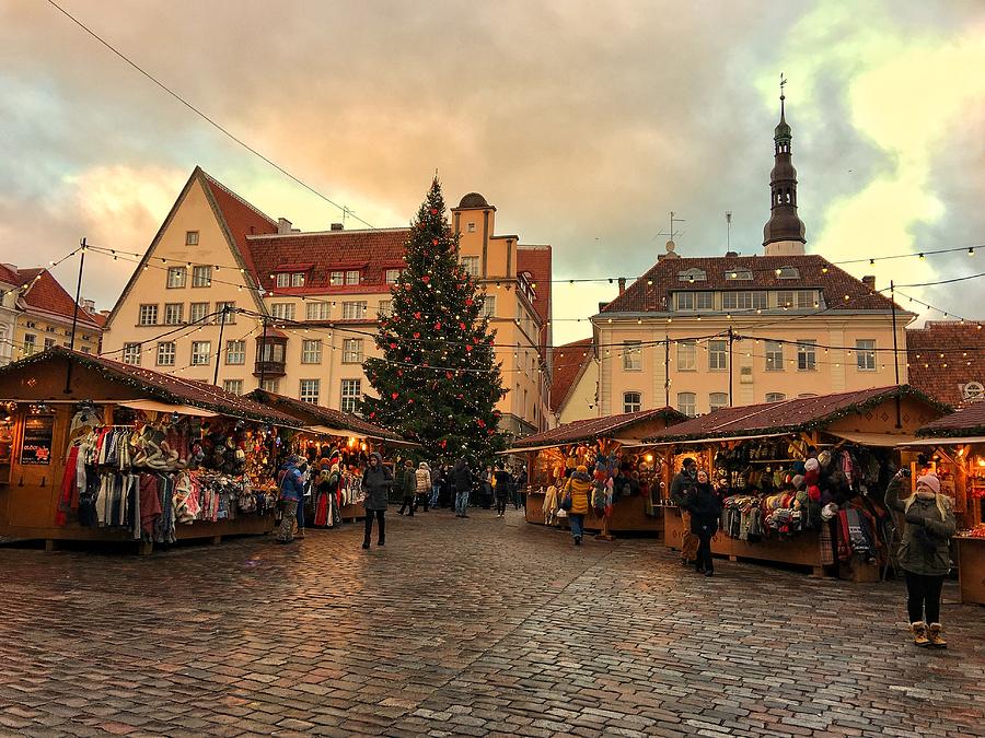 Christmas Market In Tallin Estonia Photograph by Christine Rivers