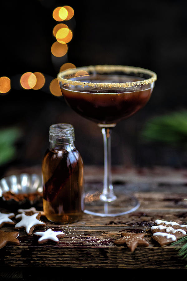Christmas Martini With Gingerbread Espresso Photograph by Lucy Parissi