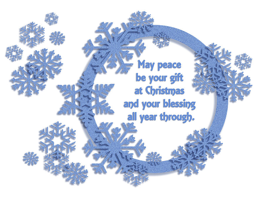 Christmas - May Peace Be Your Gift Digital Art by Leslie Montgomery