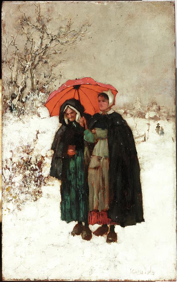 Christmas Morning, C.1900 Painting by Henry John Yeend King