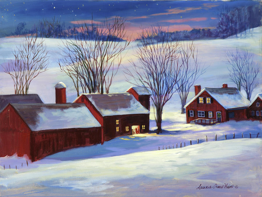 Christmas Painting - Christmas Morning by Laurie Snow Hein