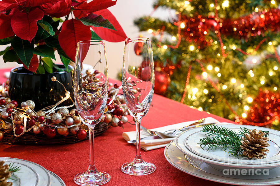 Christmas - New Years table Photograph by Wdnet Studio - Fine Art America