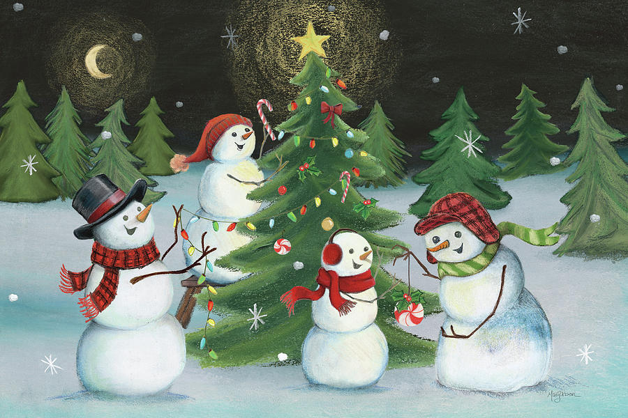 Christmas Painting - Christmas On Wheels V by Mary Urban