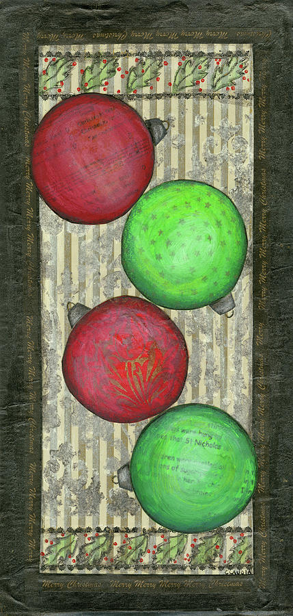Holiday Painting - Christmas Ornaments by Claudia Interrante