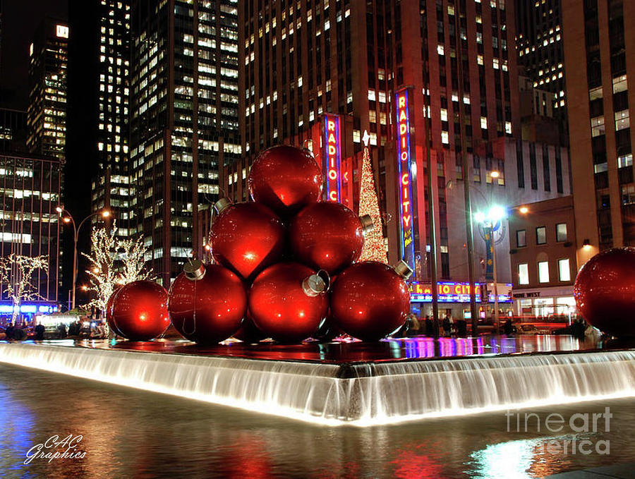 Christmas Ornaments NYC Photograph by CAC Graphics