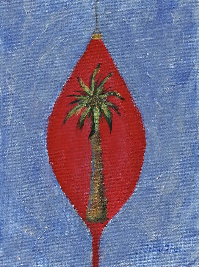 Christmas Palm Ornament Painting by Jamie Frier