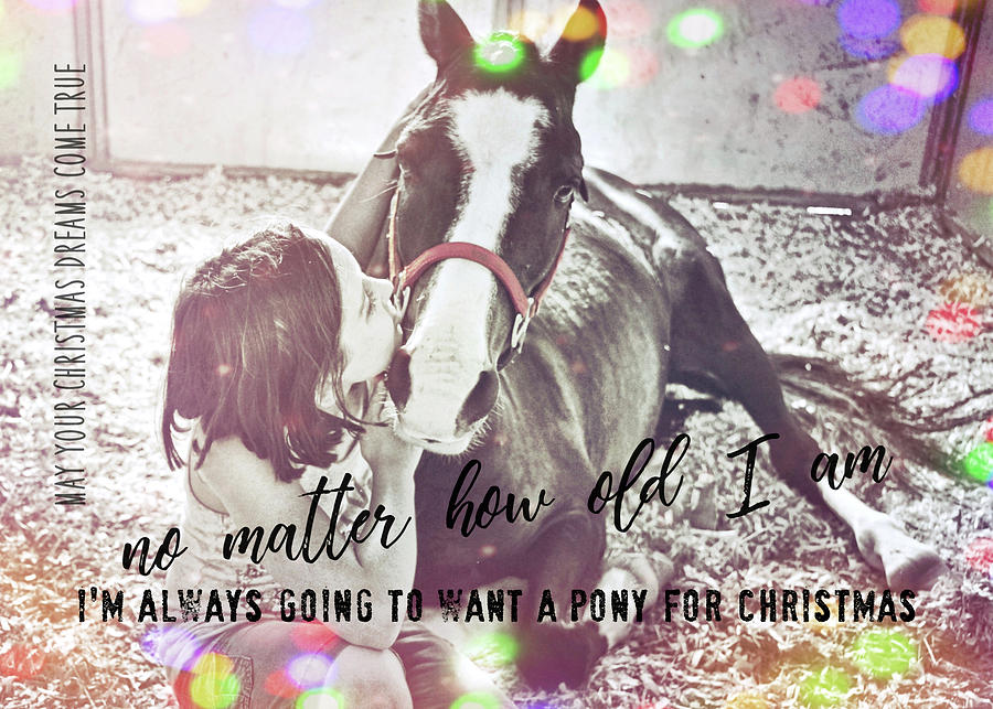 CHRISTMAS PONY quote Photograph by JAMART Photography