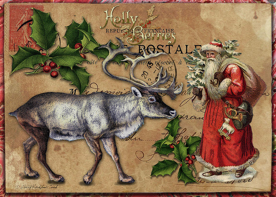 Christmas Postcard Digital Art by Terry Kirkland Cook