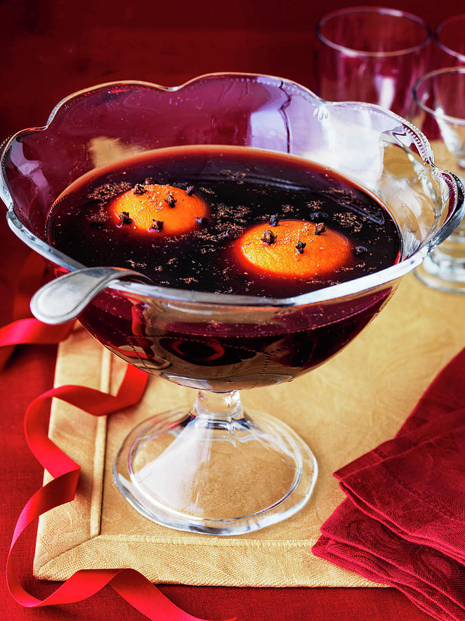 Christmas Punch Made With Cognac, Spices And Red Wine Photograph by Michael Paul