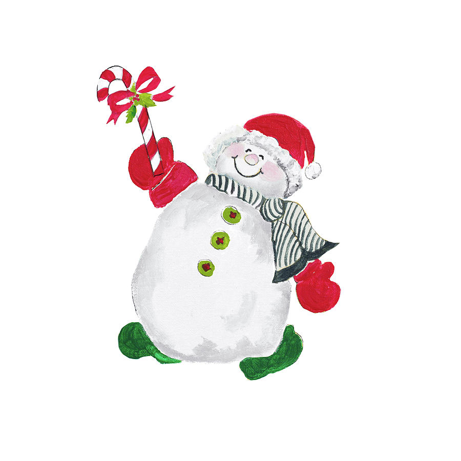 Christmas Mixed Media - Christmas Snowman by Patricia Pinto