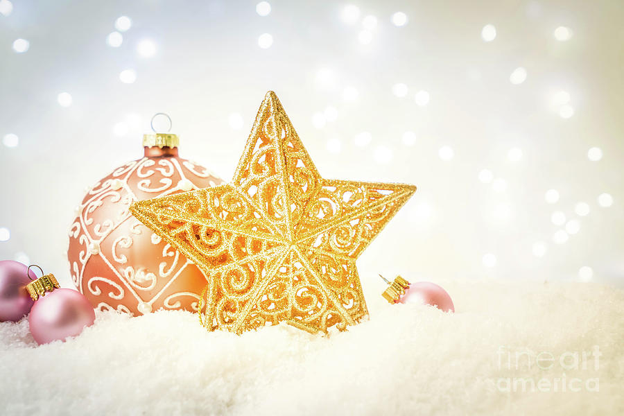  Christmas Star With Snow Photograph by Anastasy Yarmolovich