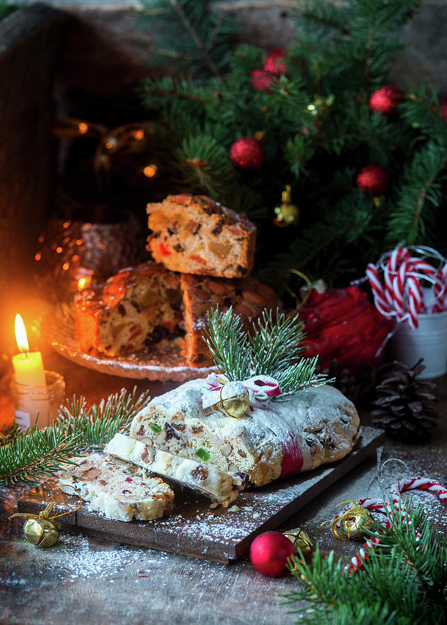 Christmas Stollen And Cake Photograph by Irina Meliukh