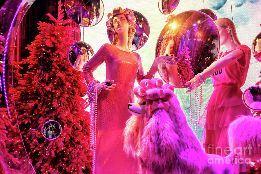 Christmas Style at Saks Fifth Avenue in New York City Photograph by John Rizzuto