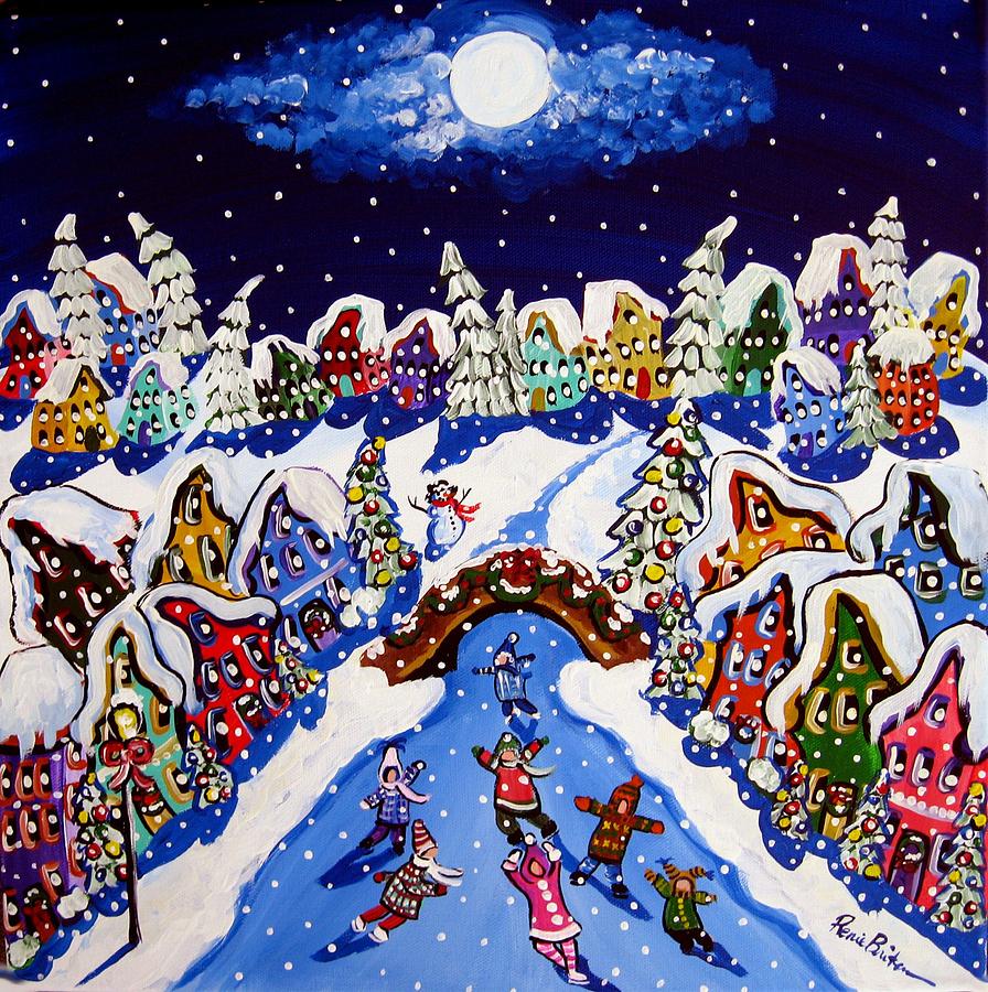 Christmas Painting - Christmas Time Is Here by Renie Britenbucher