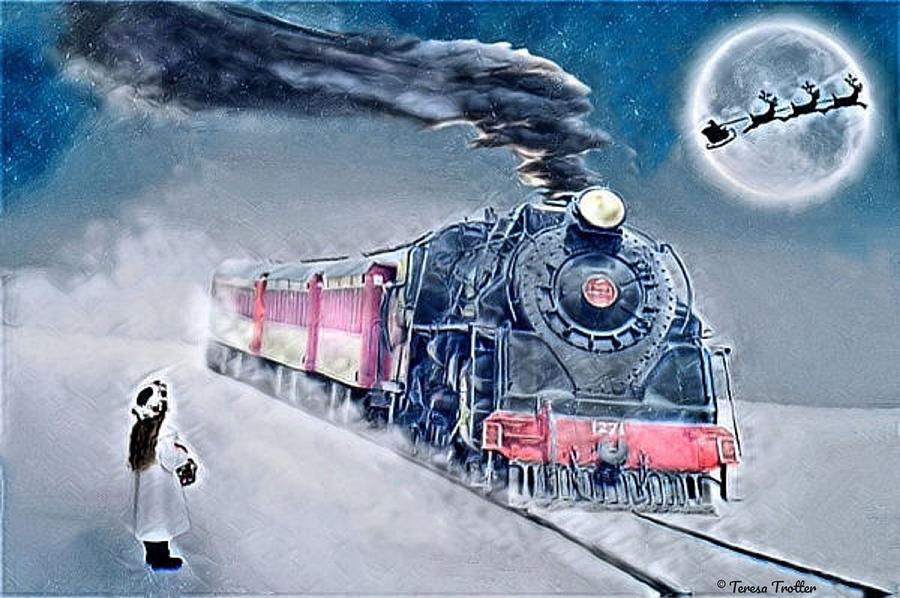 Christmas Train Painting