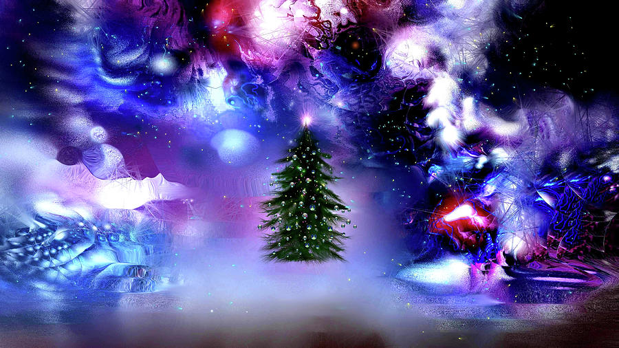 Christmas Digital Art - Christmas Tree 1 by Natalia Rudzina