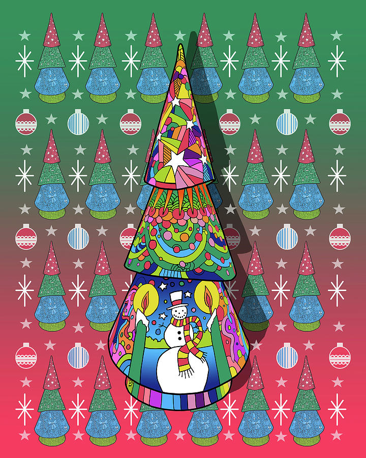 Christmas Digital Art - Christmas Tree 2 by Howie Green