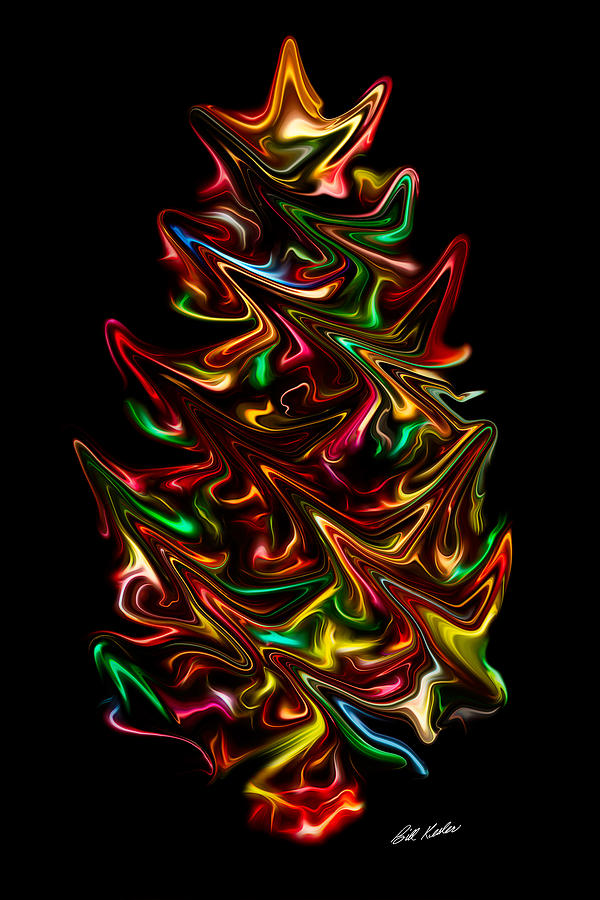 Christmas Tree - Artistic - ZigZag Photograph by Bill Kesler