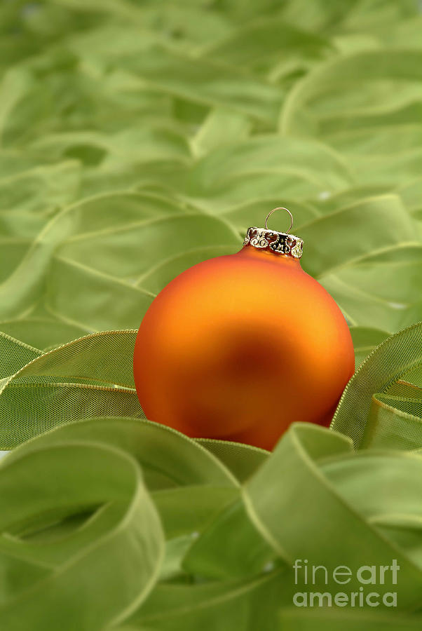 Christmas Tree Ball Orange Photograph by 