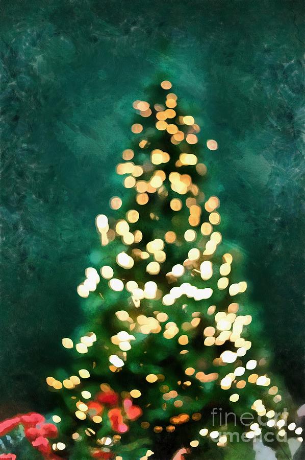 Christmas Tree Christmas Card Digital Art by Edward Fielding