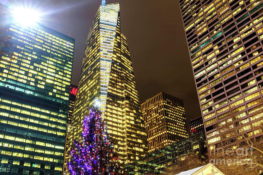 Christmas Tree Colors at Bryant Park New York City Photograph by John Rizzuto