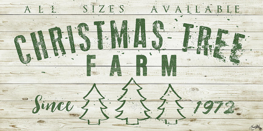Christmas Mixed Media - Christmas Tree Farm by Elizabeth Medley