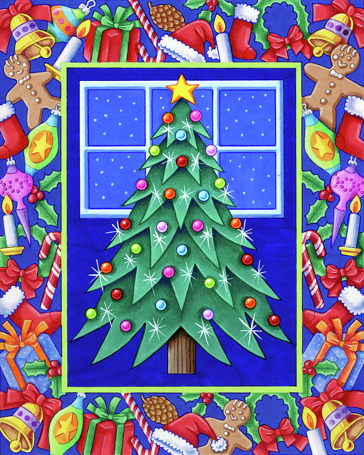 Christmas Digital Art - Christmas Tree by Kimura Designs