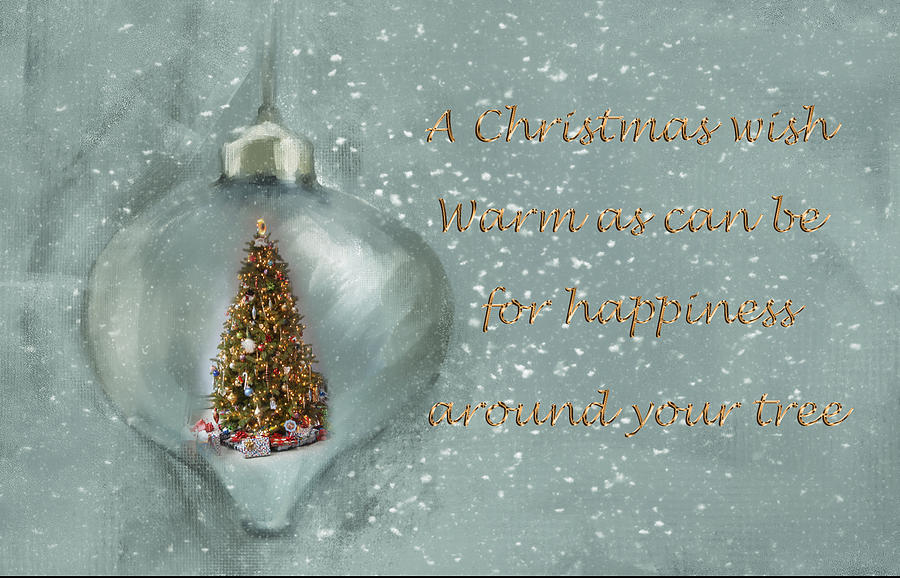 Christmas Photograph - Christmas Tree Ornament Greeting Card by Phyllis Taylor