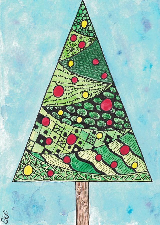 Christmas Tree Watercolor Painting By Amanda Pace - Fine Art America