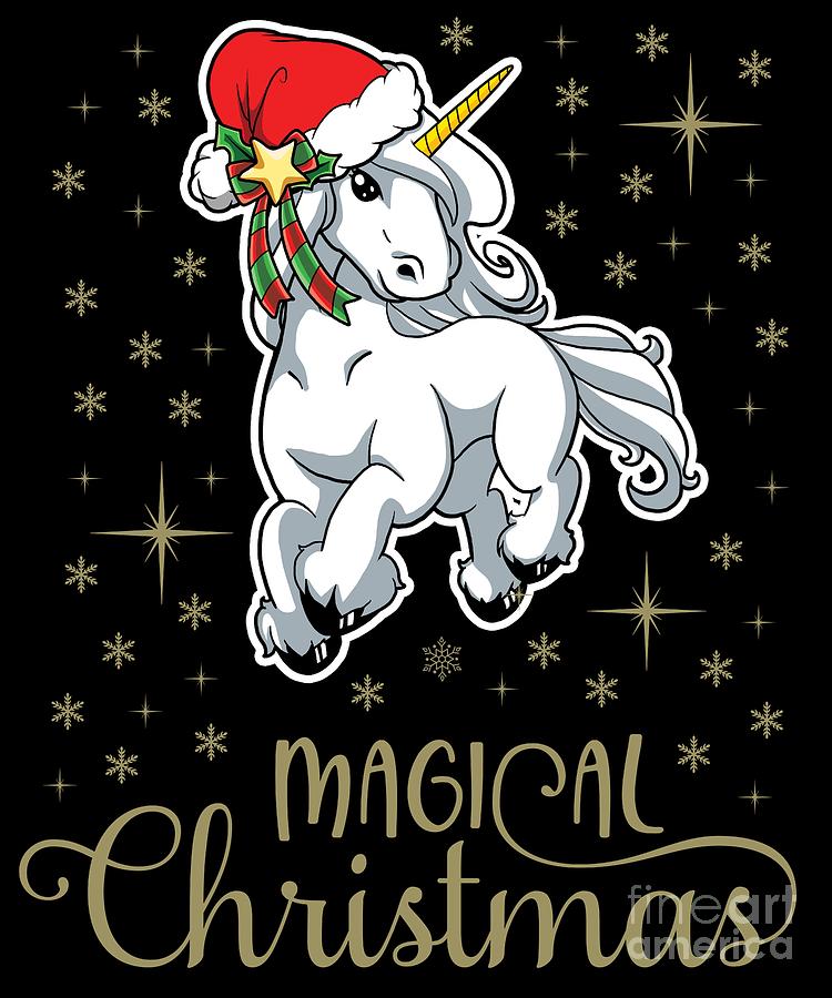 Download Christmas Unicorn Magical Xmas Gift Digital Art By Fh Design