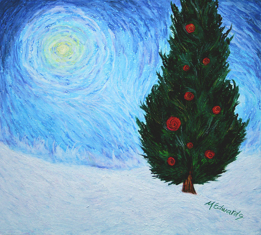 Christmas Van Gogh Painting by Marna Edwards Flavell