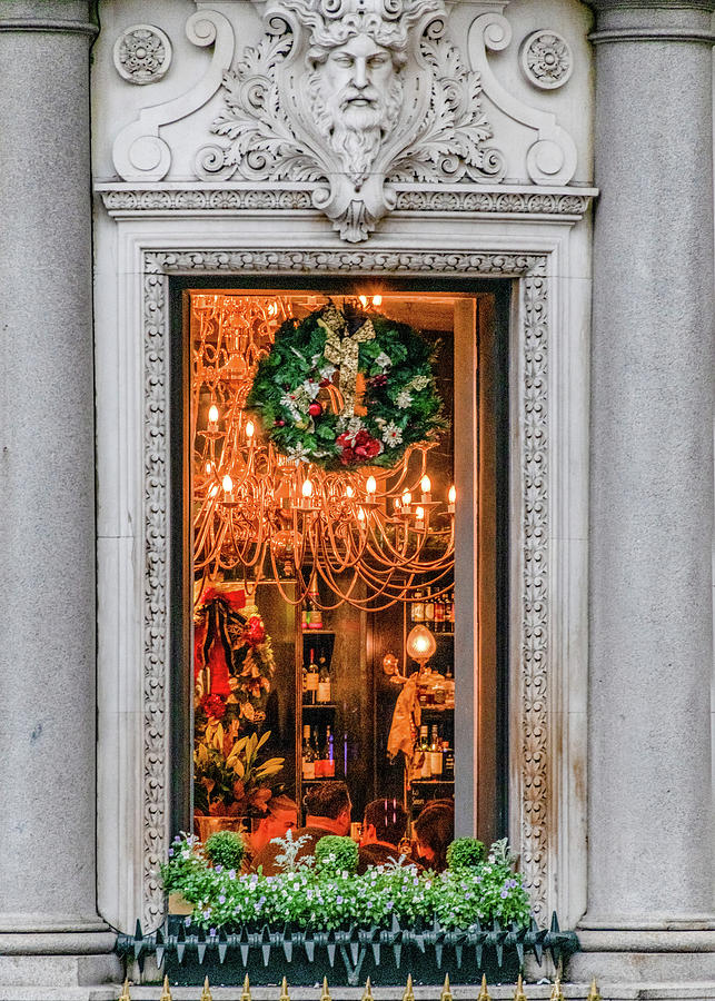 Christmas Window of Trafalgar Square Photograph by Marcy Wielfaert