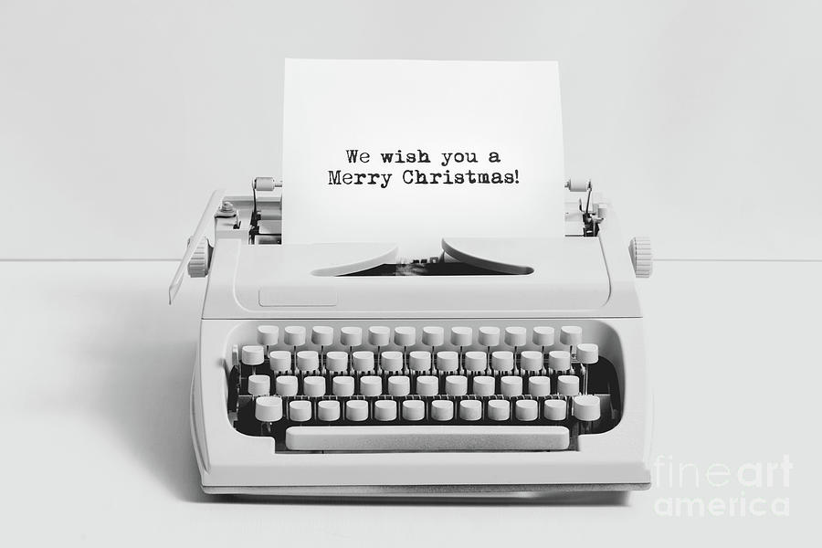 Christmas wishes written on an old typewriter. Photograph by Michal Bednarek