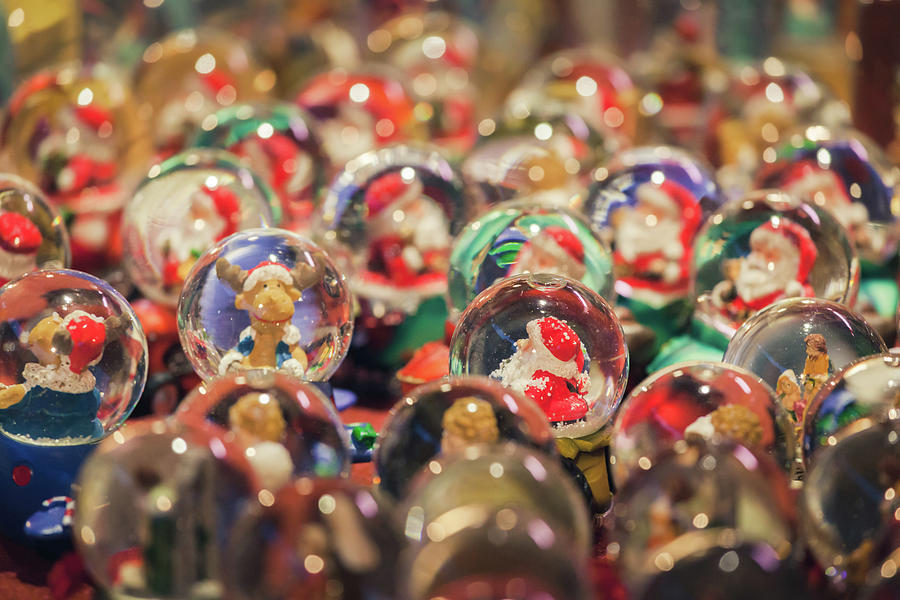 Christmast Globes In Fair Kiosk Photograph