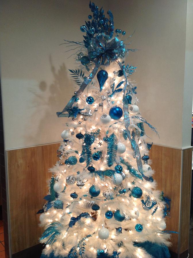 Christmas Tree in Blue Photograph by Julie Rauscher