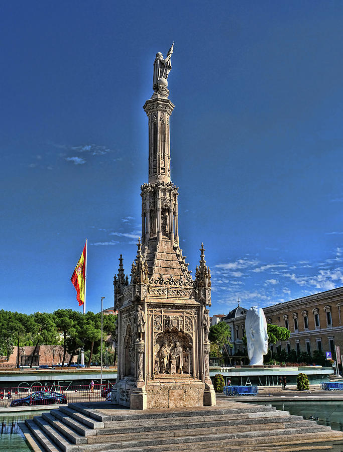 Christopher Columbus Monument - Plaza De Colon - Madrid Photograph