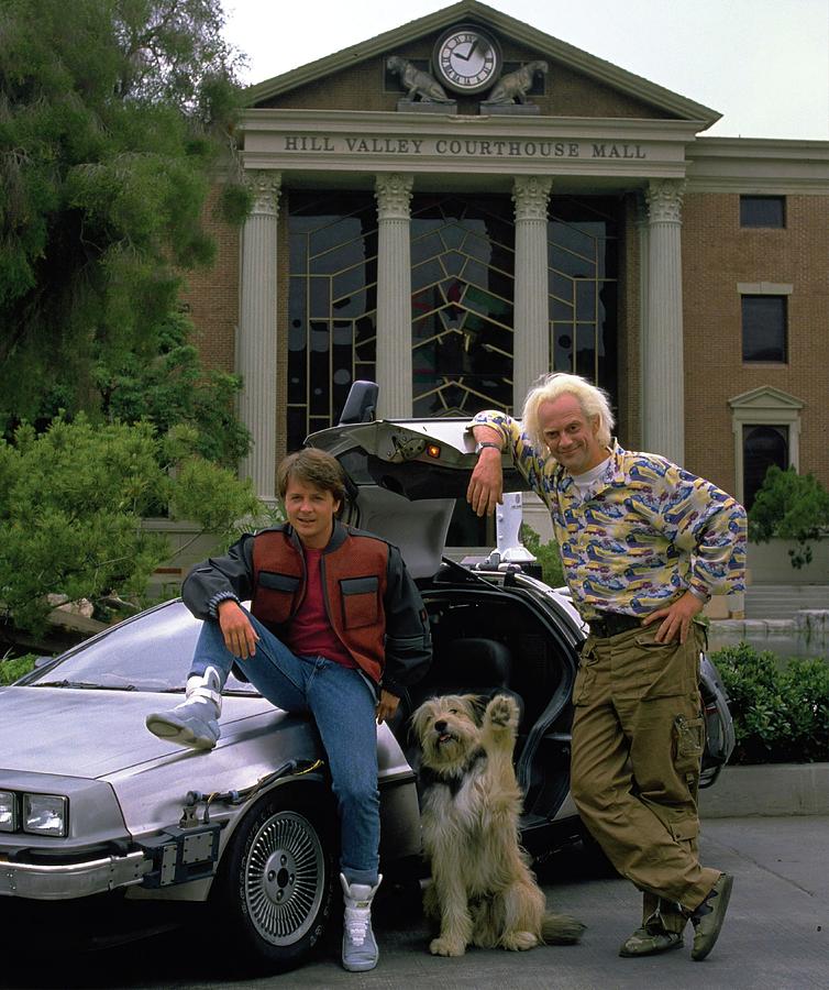 Christopher Lloyd Photograph - CHRISTOPHER LLOYD and MICHAEL J. FOX in BACK TO THE FUTURE PART II -1989-. by Album